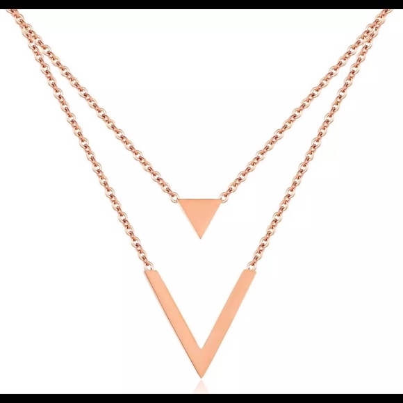 Cherry & Grace Jewelry - Petite Double Triangle Necklace